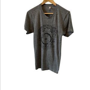 Grey Graphic Short Sleeve Loose Fit Tee Shirt S